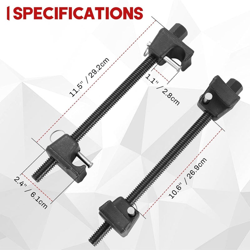 weyleity Macpherson Strut Spring Compressor Tool Kit | Heavy Duty Dual Coil Spring Compressor with Locking Pins, 13/16” Socket 1/2" Drive, 11.5" Range, Set of 2 for Suspension Work - Image 2